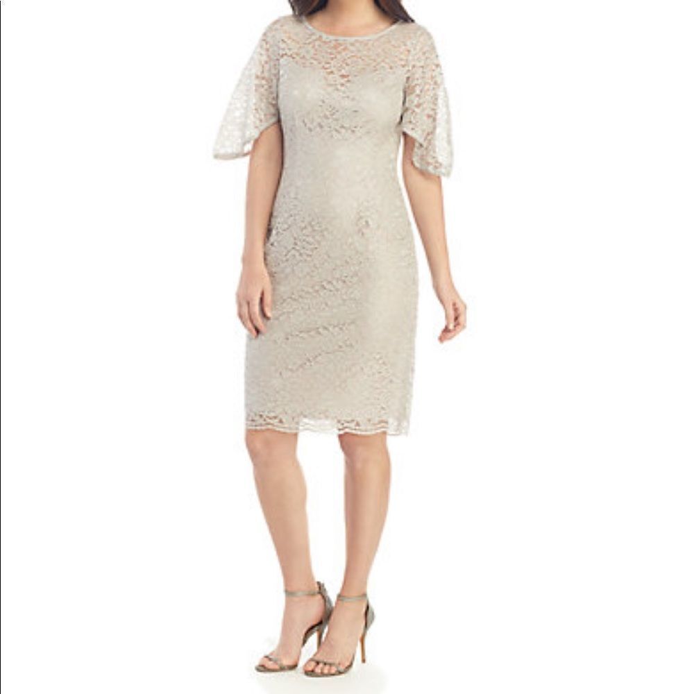 Adrianna Papell Woman’s Lace Sheath Cocktail Dress